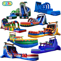 Toboggan aquatique gonflable commercial pour enfants et adultes, grand château gonflable pas cher