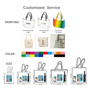 Tas Tote Kanvas Wanita Elegan Lembut dengan Logo Kustom 16oz, Tas Belanja dengan Kantong dan Tali Bahu, Dapat Digunakan Kembali dan Lipat - Product Image 5