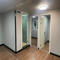 Maison mobile préfabriquée standard AU avec salle de bain complète, panneaux métalliques embossés, maison modulaire portable pour usage hôtelier et d'appartement