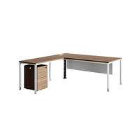 Bureau de direction modulaire en forme de L, moderne et luxueux, durable, convertible, en bois, avec tiroirs, garantie de 3 ans pour le bureau