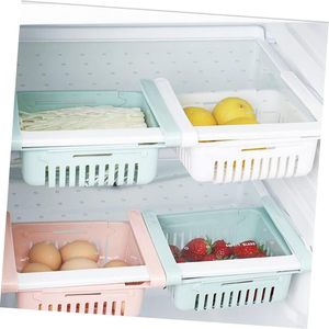 Cesta de Almacenamiento Rectangular Retráctil de Plástico PP para Cocina Moderna, Ecológica y a Prueba de Polvo para Alimentos en el Refrigerador - Product Image 4