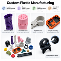 Composants en plastique moulés par injection sur mesure, haute précision, géométrie complexe, couleurs personnalisées, fabrication OEM ODM, support de fabrication sous contrat