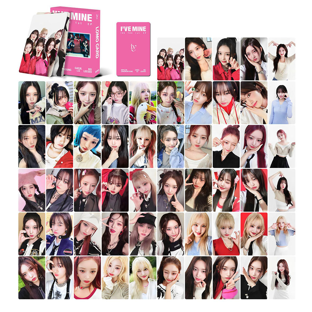 55Pcs/Set KPOP IVE I've MINE New Album Member Selfie Boxed Lomo