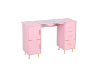 Table à ongles pliante en bois HONGZI HZ2042PK, moderne, pour salon de beauté, avec collecteur de poussière, super résistante, mobilier de manucure commercial, garantie 1 an