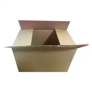 Menyesuaikan Setiap Ukuran Pencetakan Logo Kecil Bergelombang Coklat DIY Kerajinan Hadiah Karton Luar Kotak Ekspres