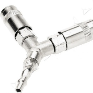 Dingyi British Style Tee Quick Coupler 14PT Zinc Plated Iron For Pneumatic Air Compressor Hose Connection - Product Image 1