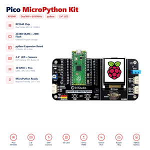 ชุดพัฒนา HT Chipboard 01Studio Pico สำหรับ Raspberry Pi Pico รองรับ MicroPython และชิปประมวลผล Rp2040 - Product Image 1