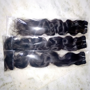 Cheveux Remy d'Inde du Sud, les plus vendus, tissage ondulé naturel, ondulations profondes lâches, pose à la machine, sans perte ni emmêlement, très demandés - Product Image 1