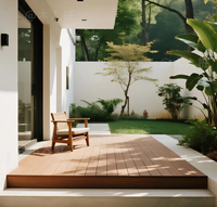 Planches de terrasse creuses en WPC, étanches, antidérapantes, imitation bois, parquet écologique, à emboîtement pour entrepôt