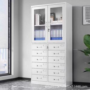 Armoire de classement en acier 1600x750x390mm 24 tiroirs verrouillables Rangement de bureau Design minimaliste - Product Image 1