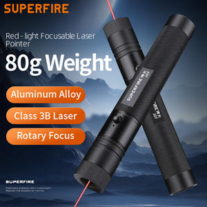 Лазерная указка J07 черного цвета, корпус из алюминиевого сплава, перезаряжаемая через USB, 100 мВт, 665 нм, красный лазер для презентаций, обучения и совещаний - Product Image 2