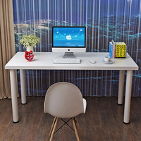 Ensemble de bureaux modernes en bois blanc et métal, mobilier de maison, table pliante, coiffeuse, bureau d'étude, bureau pour ordinateur portable