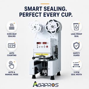 Máquina Selladora de Vasos Automática, Sellado Térmico Eléctrico 220V, Ancho Ajustable, para Tiendas de Té con Leche, Cafeterías, Vasos de Plástico - Product Image 4