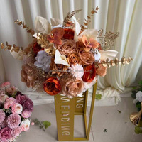 Orchidée Phalaenopsis Artificielle Abordable Effet Naturel Tons Automnaux, Boule de Fleurs de 70 cm pour Décoration de Mariage à Suspendre au Plafond