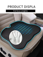 Coussin de siège de voiture en mousse à mémoire de forme réglable et respirant personnalisé pour siège de voiture conducteur passager améliorer le soulagement de la sciatique noir