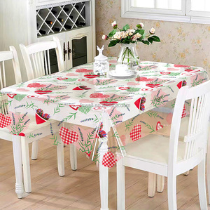 Vietnam PVC Floral Tablecloth <strong>Protector</strong> Desk <strong>Pads</strong> Clear <strong>Table</strong> Cover Waterproof Oilproof - Product Image 1