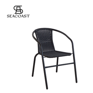 Sedia da Giardino Moderna in Rattan Sintetico Grigio <span class=keywords><strong>Antracite</strong></span>, Comoda, Impermeabile e Resistente, in Acciaio - Product Image 4