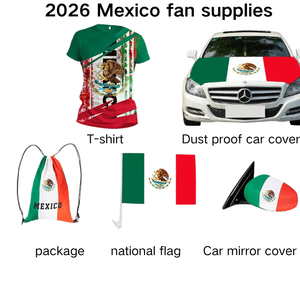 <span class=keywords><strong>2026</strong></span> 미국 캐나다 멕시코 축구컵 멕시코 방진 자동차 커버 115x155cm 자동차 미러 커버 31x32cm 스판덱스 원단 국기 - Product Image 1