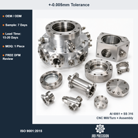 Pièces d'assemblage de chambre semi-conductrice en aluminium 6061 et acier inoxydable 316 sur mesure, service d'assemblage CNC, fournisseur OEM, ISO 9001