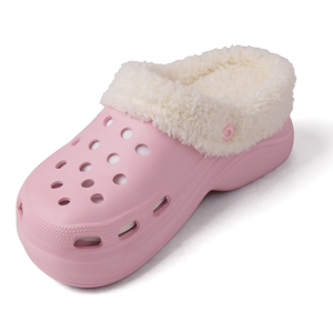 Zapatos de plataforma de cuatro estaciones para mujer, <span class=keywords><strong>zuecos</strong></span> de invierno <span class=keywords><strong>rosas</strong></span> transpirables e impermeables, <span class=keywords><strong>zuecos</strong></span> cálidos para exteriores - Product Image 2