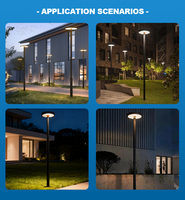 Lampadaire LED d'extérieur moderne en aluminium IP65 étanche, haute luminosité 30W, angle de faisceau 360°, intensité variable, pour jardin