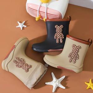 Adorables <span class=keywords><strong>Botas</strong></span> <span class=keywords><strong>de</strong></span> lluvia antideslizantes <span class=keywords><strong>para</strong></span> niños y niñas con plantilla impermeable <span class=keywords><strong>de</strong></span> PVC <span class=keywords><strong>de</strong></span> osos <span class=keywords><strong>de</strong></span> dibujos animados <span class=keywords><strong>para</strong></span> temporada al aire libre - Product Image 5
