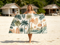 Wholesale Luxury Adult Custom Printed Sand Free Water-absorbent Quick-drying Multi-functional Microfiber Beach Towels