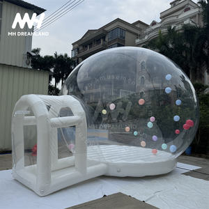 Casa Gonfiabile in PVC con Piattaforma Rimbalzante, Tenda a Bolla Gonfiabile, Tenda a Cupola con Palloncini, Materasso ad Aria per Esterni - Product Image 2