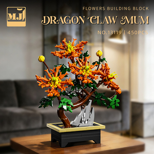MJI 13119 Dragon Claw <strong>Mum</strong> Building Block Flower 450PCS Plastic Assembly Building Block Toy Sets DIY Bricks Kid's Educational Toy - Product Image 3