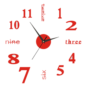 3D Wall Sticker <span class=keywords><strong>Clock</strong></span> Creative Home Decor soggiorno acrilico orologio fai da te - Product Image 3