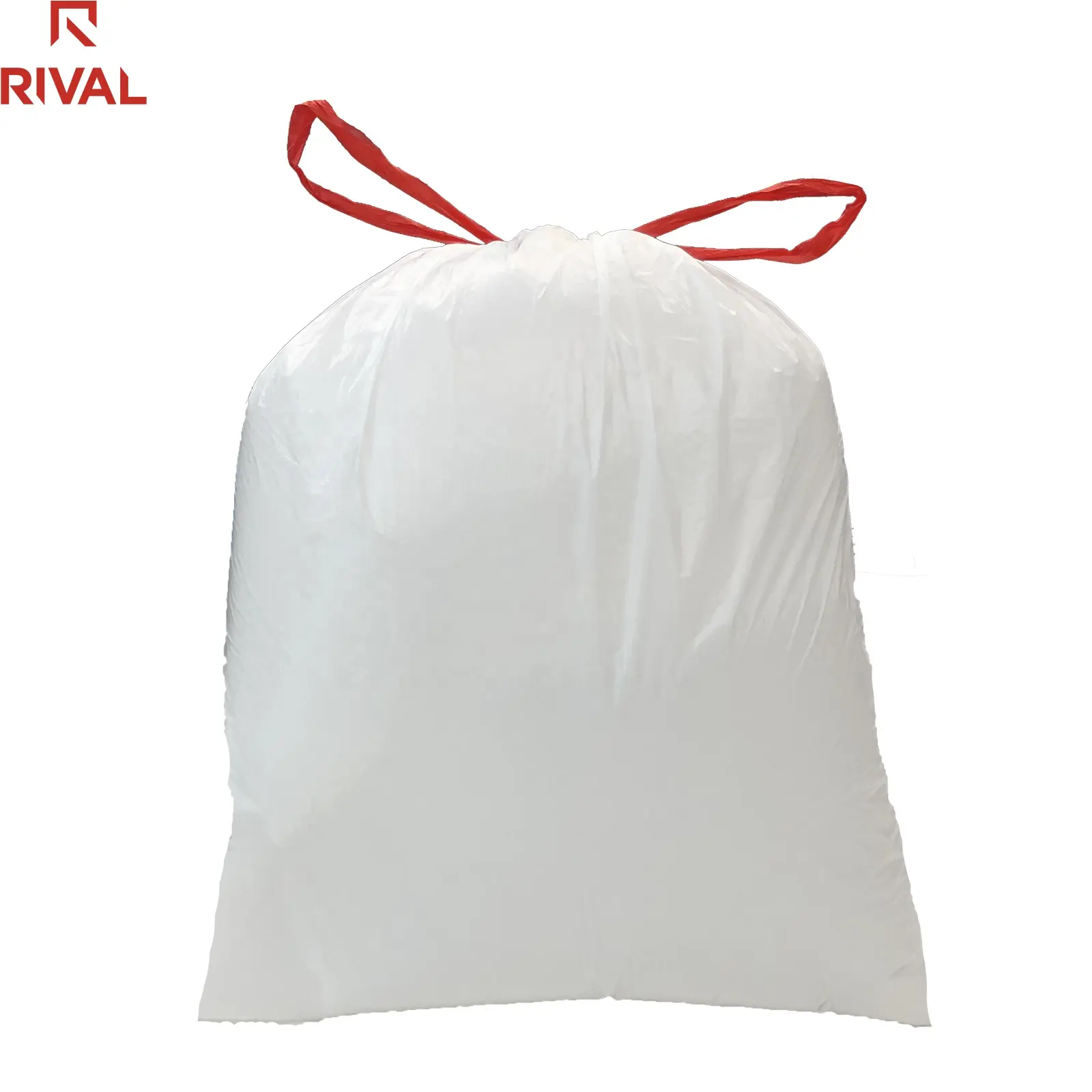 Bolsas de basura biodegradables con cordón para cocina, LDPE, 13 galones, color blanco