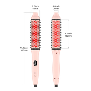 Vente en gros d'usine Peigne rond chauffant électrique professionnel Ionic infrarouge <span class=keywords><strong>Brosse</strong></span> <span class=keywords><strong>à</strong></span> <span class=keywords><strong>friser</strong></span> les cheveux thermique avec logo personnalisé - Product Image 2