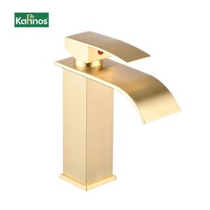 Robinet cascade en acier inoxydable 1 trou, robinet de lavabo de salle de bain en or rose, thermostatique, fournisseur, fabricant - Product Image 1