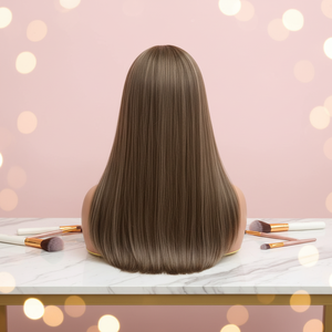 Pelucas Judías de Cabello Humano Virgen Chino al por Mayor de Fábrica con Base de Seda para Mujeres Blancas, Transparentes, de Longitud Larga, Gorra Pequeña/Grande - Product Image 1