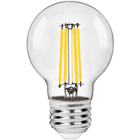 Ampoule LED à filament antique Edison, équivalent à une ampoule incandescente de 40W, 4W G45 E27, transparente, FMT-G45