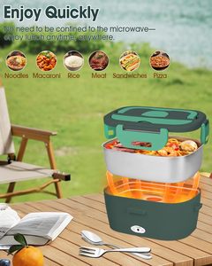 Select 110V/220V Plastic Portable Heater Electric <b>Heated</b> Lunchbox Hot Food Thermal Lunch Box - Product Image 3