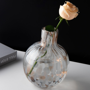 Arrangement floral en verre Vase Home Decor Bocaux en verre élégants à col étroit pour accents de centre de table - Product Image 5
