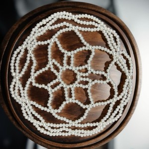 Filet à cheveux vintage en perles - Coiffe de mariée années 1920 avec chaîne de tête en perles et pompons pour <span class=keywords><strong>mariage</strong></span> costume - Product Image 5