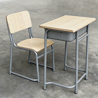 Chaises et tables d'école primaires et secondaires pas chères de Roumanie, mobilier de classe en bois, ensemble de bureaux pour étudiants