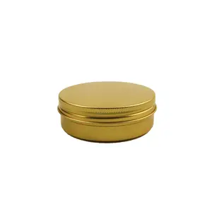 10ml 15ml 30ml 50ml 60ml 1 oz empty gold aluminum tin jar metal container round metal box 30ml tin cans screw top tin