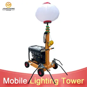 New Outdoor Emergency Rescue Night Construction Endurance Pushcart Lunar Diesel Engine Led Balloon Lightinflatable Light Tube