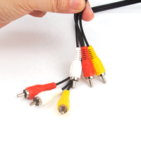 Câble 3RCA mâle à mâle de 3 pieds reliant les composants audio-vidéo Câble AV Câble RCA pour Home Cinéma, Systèmes Stéréo