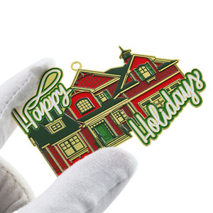 Marcapáginas de Metal Personalizado OEM, Artesanía en Metal, Marcapáginas con Logotipo UV Pintado, Felices Fiestas - Product Image 1