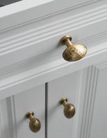 Poignées ovales en laiton martelé, style œuf de pigeon, luxe français, argentées, à trou unique, pour tiroirs, armoires, portes de meubles, quincaillerie