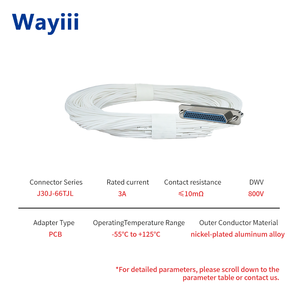 Wayiii J30J-66TJL Micro-D Receptacle 66 Pin Wire Leads MIL-DTL-83513 Equivalent Microminiature Rectangular Connector China - Product Image 5