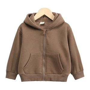 <span class=keywords><strong>Felpa</strong></span> Tinta Unita Autunno Inverno per Bambini Ragazzi Manica Lunga con <span class=keywords><strong>Zip</strong></span> Felpe con Cappuccio per Ragazzi con Tasca in Cotone <span class=keywords><strong>Felpa</strong></span> Nera per Ragazze - Product Image 3