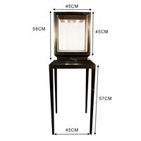 Escaparate de cristal con luz LED de gama alta, cerradura de vitrina de joyería, tamaño personalizable para centros comerciales de lujo, tiendas minoristas de joyería