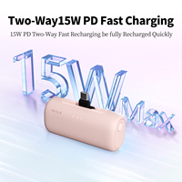 Cadeau de Noël Mini Switch Port Power Bank 2-en-1 5000mAh 15W Chargeur portable rapide avec deux prises pour Iphone Samsung xiaomi Dji