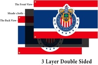 Bandera de Chivas Guadalajara de 3x5 Pies, Producto de la Categoría Bancos y Soportes de Fútbol Soccer de México