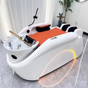 AY Best Head Spa Shampoo Bed With Salon Sink Electric Back Rest Shampoo Bed Circulation Water With Bed Head Steam - Product Image 2